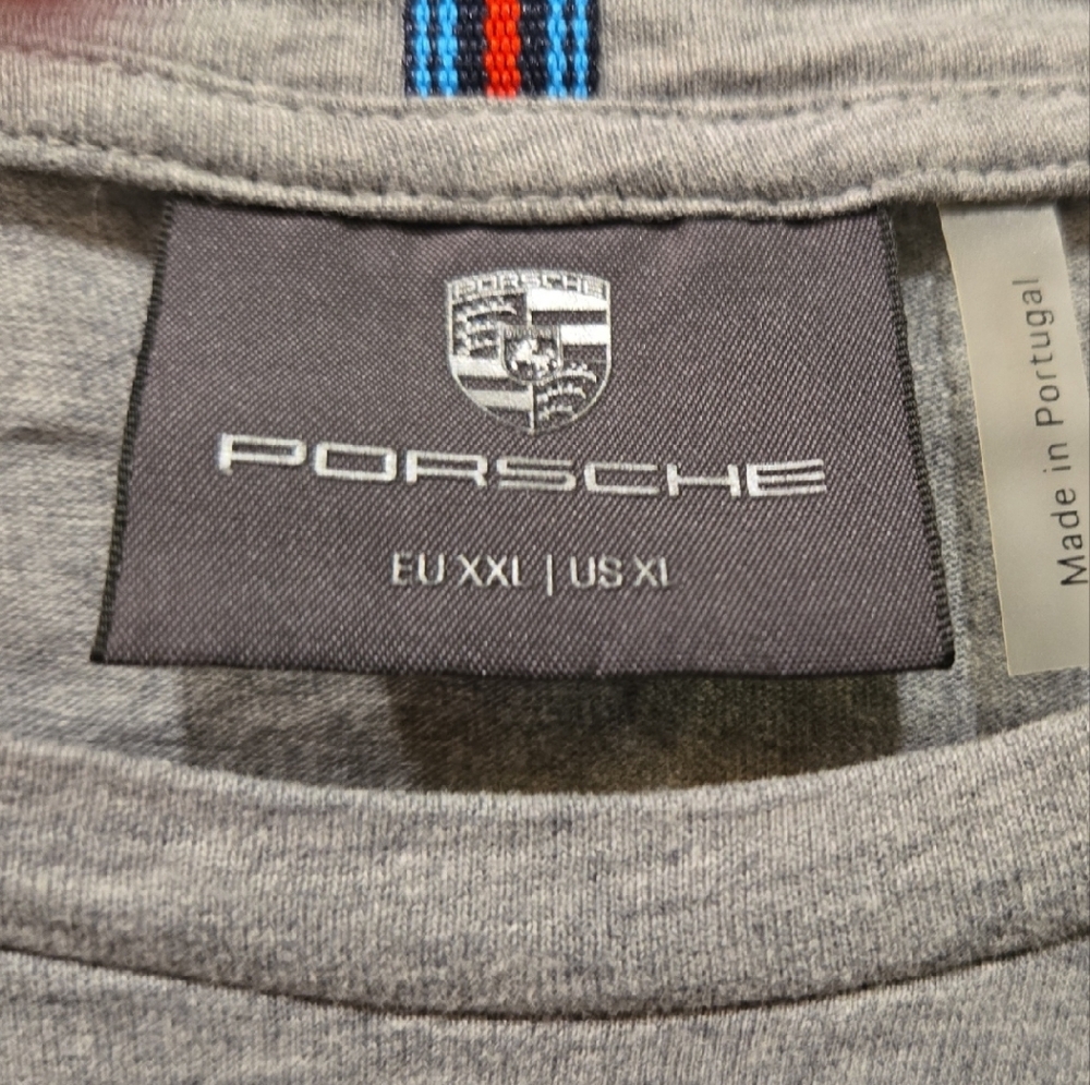 PORSCHE DESIGN Gray Tee with Blue and Red Accents / Martini Racing / sz XL - Picture 2 of 8